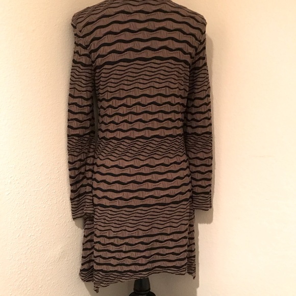 NWT-Tianello by Steve Barraza Long Sleeve Textured Stretch Tunic-M - Picture 4 of 12